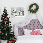 Snowman Decor Christmas Wall Art: Merry Christmas Paintings Canvas Prints Xmas Wall Art Winter Picture Indoor Decor for Living Room Bedroom Holiday Decorations Hanging Posters 16"x20"