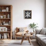 Snowflake Chalkboard Christmas Art Print | Unframed 8x10 | Holiday Wall Décor | Aesthetic Christmas Art Print | Festive Wall Art for Home, Living Room, or Office Décor