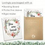 Snowflake Chalkboard Christmas Art Print | Unframed 8x10 | Holiday Wall Décor | Aesthetic Christmas Art Print | Festive Wall Art for Home, Living Room, or Office Décor