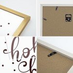 ArtbyHannah Framed Christmas Wall Art, Santa Claus Christmas Wall Decor, 4 Pack 10x10 Inch Christmas Pictures Wall Decor with Red White Wall Christmas Tree, Indoor Christmas Decorations for Home