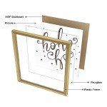 ArtbyHannah Framed Christmas Wall Art, Santa Claus Christmas Wall Decor, 4 Pack 10x10 Inch Christmas Pictures Wall Decor with Red White Wall Christmas Tree, Indoor Christmas Decorations for Home