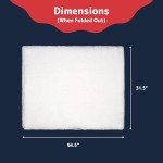 PREXTEX Artificial Snow Roll - Large Snow Blanket for Christmas Decor, White Backdrop, Instant Fake Snow Decoration - Thick Faux Snow Table Runner for Holiday and Party Use - 31.5 x 94.5 Inches