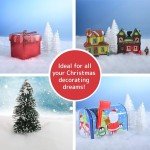 PREXTEX Artificial Snow Roll - Large Snow Blanket for Christmas Decor, White Backdrop, Instant Fake Snow Decoration - Thick Faux Snow Table Runner for Holiday and Party Use - 31.5 x 94.5 Inches