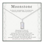 HOPE LOVE SHINE New Beginnings Rainbow Moonstone Sterling Silver Necklace for Women - Gifts for Her - Divorce Gifts for Women, Fertility Necklace, Break Up, Recovery, Retirement