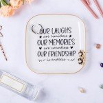 Piudee Endless Friendship Jewelry Dish, Our laughs are limitless, our memories are countless, our friendship is endless Unique Female Friend Birthday Christmas Gift