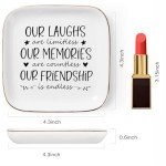 Piudee Endless Friendship Jewelry Dish, Our laughs are limitless, our memories are countless, our friendship is endless Unique Female Friend Birthday Christmas Gift