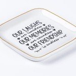 Piudee Endless Friendship Jewelry Dish, Our laughs are limitless, our memories are countless, our friendship is endless Unique Female Friend Birthday Christmas Gift