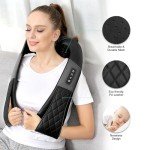 Shiatsu Neck and Back Massager with Heat, Deep Tissue 4D Kneading Shoulder Massage Pillow for Back, Neck and Shoulder, Body Muscle Pain Relief, Use at Home, Office, Car - Gifts for Women Men Dad Mom