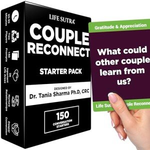 Life Sutra Couple Reconnect - Card Game for Married Couples - Romantic Travel Game for Road Trips, Camping, and Date Nights - Gift for Anniversaries, Birthdays - Age 30+, 2 Players