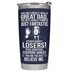 BETHEGIFT Gifts for Dad from Daughter, Son, Kids - Dad Gifts for Christmas, Fathers Day - Present for Dad - Birthday Gifts for Dad - Dad Tumbler 20oz, Navy