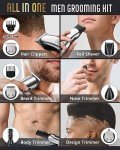 Ufree Beard Trimmer for Men, Waterproof Electric Razor for Nose, Body, Face and Mustache, Cordless Hair Clippers Shavers for Men Grooming Kit, Gifts for Men Husband Father