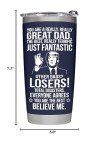 BETHEGIFT Gifts for Dad from Daughter, Son, Kids - Dad Gifts for Christmas, Fathers Day - Present for Dad - Birthday Gifts for Dad - Dad Tumbler 20oz, Navy