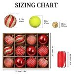 12PCS Shatterproof Christmas Ball Ornaments Set