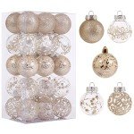 30ct Clear Champagne Christmas Ornaments Set