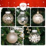 30ct Clear Champagne Christmas Ornaments Set