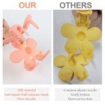 Flower Claw Clip 7 PCS Claw Clips, Hair Clips For Women Non Slip, Claw Clips for Thick Hair Women Girls Gifts, 7 Colors
