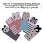 FNOVCO Girls Knee High Socks Kids Crazy Fun Gift Cute Animal Patterns Cotton Long Socks 6 Pairs (6 Pairs Animal)