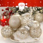 30ct Clear Champagne Christmas Ornaments Set