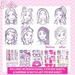 Horizon Group USA Barbie Makeup Artist Magazine, Create Your Own Hair & Makeup Looks Using 130+ Stencils, 180+ Stickers, Crayons, Pretend Makeup & More