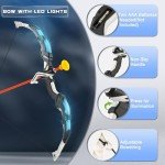 Bow and Arrow Set for Kids, 2-Pack LED Light Up Archery Set with 20 Suction Cup Arrows, Outdoor Toy for Boy Girl Age 4-8 8-12 with Standing Target&2 Quivers, Birthday Gift for Kid 5 6 7 8 9 Year Old