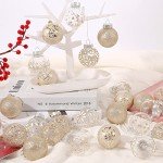 30ct Clear Champagne Christmas Ornaments Set