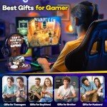 Slothoem-Gamer Gifts for Teenage Boy, Gamer Room Decor for Man, Best Gifts for Son, Boyfriend, Husband, Gaming Accessories, Wooden Gaming Headset Stand for Gaming Desktop- Can't Hear You I'm Gaming