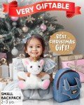 Naturally KIDS Unicorn Toys Gifts for 2 Year Old Girls, 3 Year Old Girl Gifts, 2 Year Old Girl Birthday Gift, Christmas Gifts for 3 Year Old Girl, Toddler Unicorn Backpack