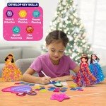 Skillmatics Art & Craft Activity - Poke-in Art Magical Princesses, Mess-Free Art for Kids, DIY Craft Kits, Creative Activity, Fine Motor Skills, Christmas Gifts for Girls & Boys Ages 4, 5, 6, 7, 8, 9