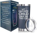 NewEleven Christmas Gifts For Dad - Birthday Gifts For Dad From Daughter, Son, Kids - Husband Gifts - Birthday Present Ideas For Father, Husband, New Dad, Bonus Dad From Daughter, Son - 20 Oz Tumbler