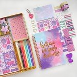 Nollh DIY Journal Kit for Girls - DIY Journal Set for Tween & Teen Girls, Stationery Set, Scrapbook & Diary Supplies Set, Journaling Art Crafts Kit, Ideal Gifts for 8 9 10 11 12 13 14 Year Old Girl