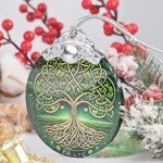 Tree of Life Stained Glass Christmas Ornament