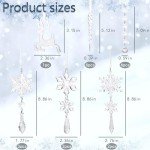 20PCS Clear Acrylic Snowflake Ornaments for Holidays