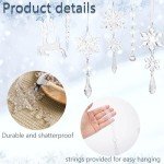 20PCS Clear Acrylic Snowflake Ornaments for Holidays