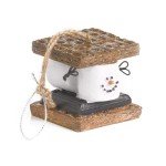 Smiling White Chocolate S'mores Holiday Ornament