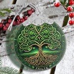 Tree of Life Stained Glass Christmas Ornament