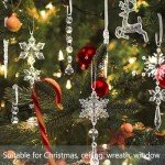 20PCS Clear Acrylic Snowflake Ornaments for Holidays