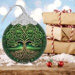 Tree of Life Stained Glass Christmas Ornament