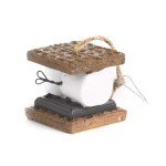 Smiling White Chocolate S'mores Holiday Ornament