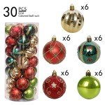 30ct Shatterproof Christmas Ball Ornament Set