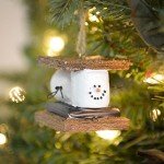 Smiling White Chocolate S'mores Holiday Ornament