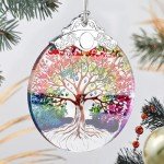 Tree of Life Stained Glass Christmas Ornament