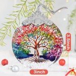Tree of Life Stained Glass Christmas Ornament