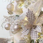 Champagne Shatterproof Christmas Tree Ball Ornaments Set