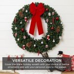 LED Pre-Lit Christmas Fir Wreath with Lights