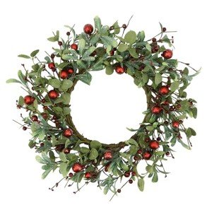 20-Inch Christmas Wreath with Welcome Sign