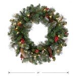 Pre-Lit Crestwood Spruce Christmas Wreath with Decorations