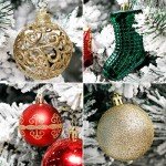 132-Piece Shatterproof Christmas Ornament Set