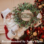 20-Inch Christmas Wreath with Welcome Sign