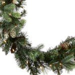 9ft Pre-Lit Carolina Pine Christmas Garland with Pine Cones