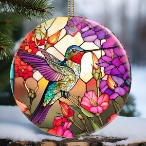 Hummingbird Christmas Ornament - Holiday Gift Idea